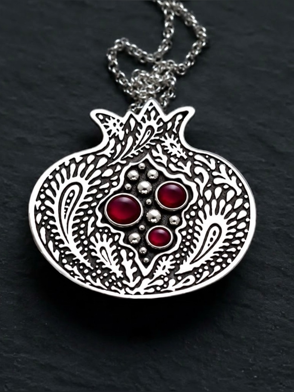 Fruit of the Dead~ Pomegranate Persephone Adonis Greek Gods Spinel Seed Necklace - Picture 8 of 9